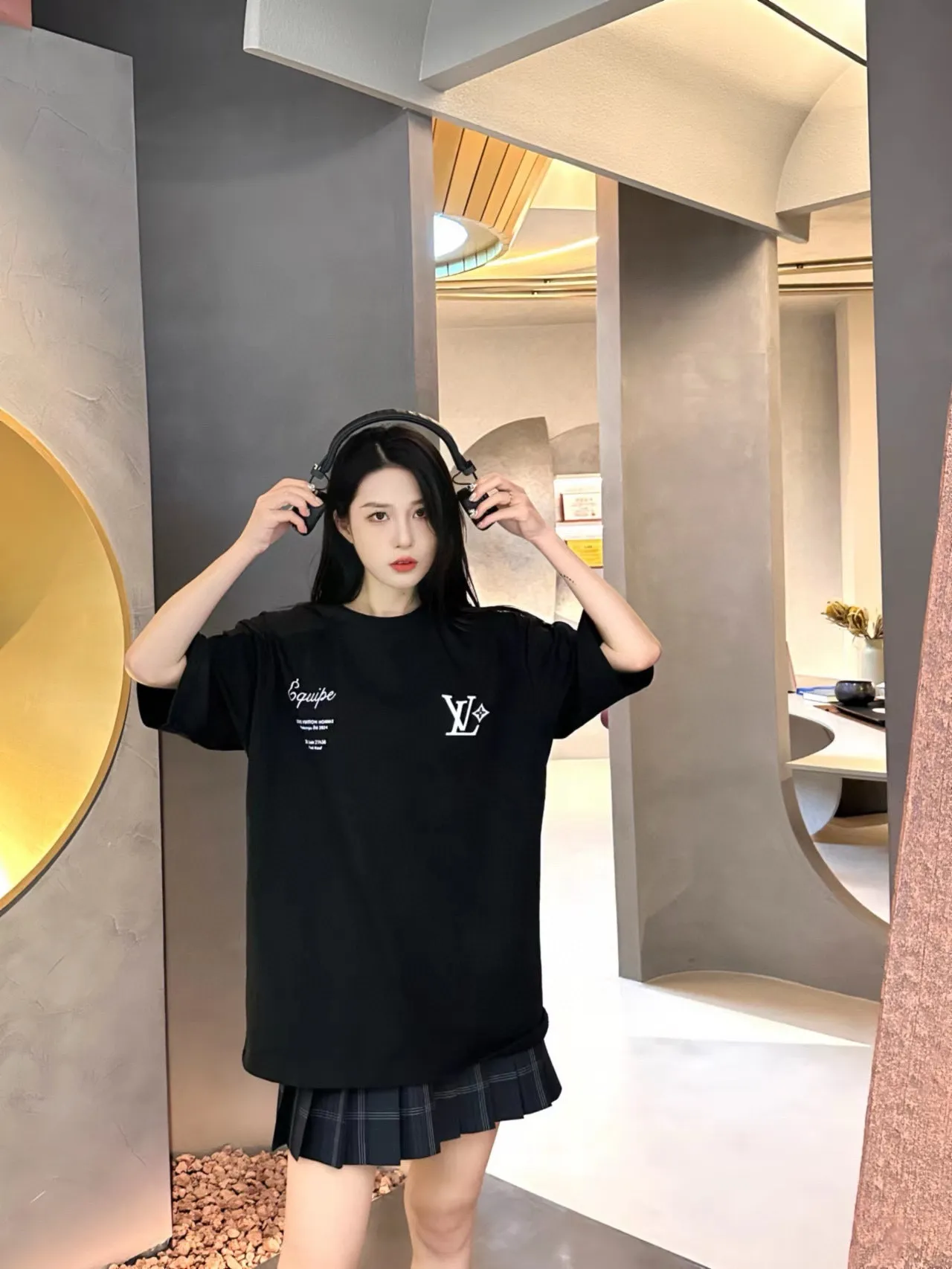 Louis Vuitton/Louis Vuitton Fei Dong’s first show limited printed short-sleeves